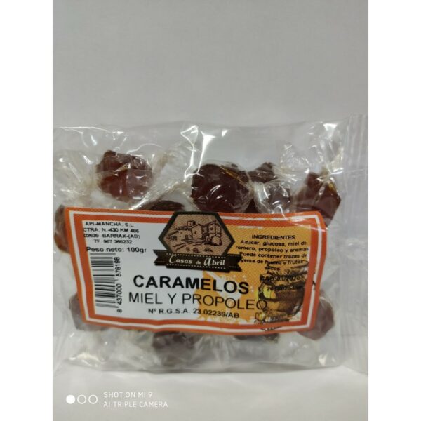 CARAMELOS DE PROPOLEO 100 GRAMOS ( CAJAS DE 25 UNIDADES)