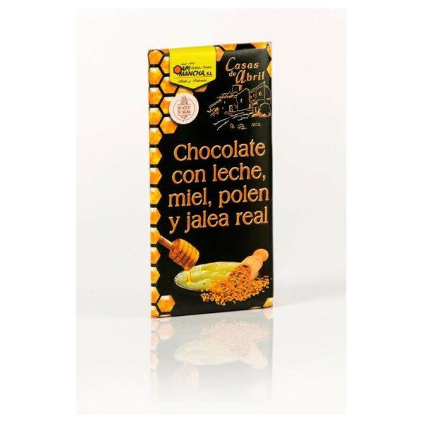 CHOCOLATE CON LECHE, MIEL, POLEN Y JALEA REAL